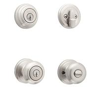 Kwikset Satin Nickel SmartKey monocylindre Juno Entr-e Bouton & Comb p-ne dormant
