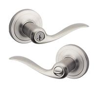 Kwikset Satin Nickel SmartKey Tustin Entr-e Levier 97402-540
