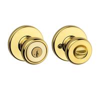 Kwikset Tylo 94002-868 Bouton d'entrée à clé avec sécurité Smartkey en laiton poli