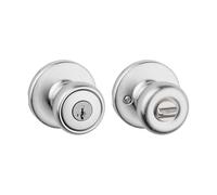 Kwikset Tylo 94002-938 Bouton de porte d'entrée avec clé intelligente, chrome satiné