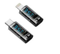 kwinfei 2 Pièces Adaptateur Lighting vers USB C, Adaptateur USB vers USBC Femelle L vers USB-C Mâle, Adaptateur USB A vers USBC pour Smartphone Série 15/16 Pro/Max, Pro/Air, Galaxy, Charge et Données