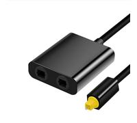 kwinfei Répartiteur Audio Optique 1 en 2 Avec Connecteur, Splitter SPDIF pour TV, DVD, Amplificateur, Barre de Son, Compatible Avec Cable Optique Audio, Transmission Stable Fibre Numérique