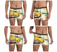 Kwjsdfea Boxer respirant avec taille élastique pour homme Imprimé île de Cuba, Noir/blanc, XXL