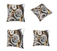 Kwjsdfea Housse de coussin carrée à imprimé d'engrenages steampunk cool pour canapé, salon, 40,6 x 40,6 cm