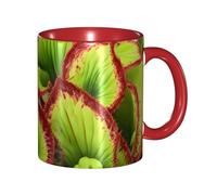 Kwjsdfea Tasses à café en céramique colorée avec poignée - Motif carnivore - 325 ml - Pour café, thé, cappuccino, cacao, céréales - Rouge