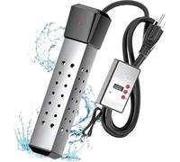KWJTOY Chauffe-Eau À Immersion 2500W, Chauffe-Piscine, Chauffe-Baignoire, Chauffe-Eau À Immersion Électrique, Minuterie d'arrêt Automatique, Modèle À Température Constante