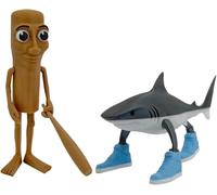 KWJTOY Tung Tung Tung Sahur Figure, Tralalero Tralala Desk Decor, 3D Printed Shark in Shoes Animals Funny Collectible Gift, Italian Figurine for Collection and Decoration, for Collectors