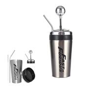 KWJXTBSX Fast and Furious 10 Tasse à Eau, Tasse à Double Paroi avec Paille,en Acier Inoxydable 304 F10, gobelet à Bascule pour Les Fans de cinéma, Bouteille d'eau de 500 ML