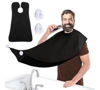 KWKPR Tablier Barbe, Bavoir a Barbe, Bavoir Barbe Homme Ventouse, Barbe Récupérateur Poil, Ramasse Poil Barbe Idéal Comme Cadeau pour Homme