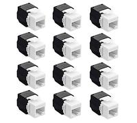kwmobile 12x Module Keystone catégorie 6 - Lot 12 modules de Brassage pour branchement câble raccord Non blindé - Connexion à Panneau de Brassage