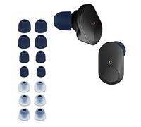 kwmobile 14x Embout Compatible avec Sony WF-1000XM3 / WF-1000XM4 / WF-1000XM5 - Embouts de Rechange en Silicone pour Écouteurs Bleu foncé-Transparent