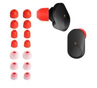 kwmobile 14x Embout Compatible avec Sony WF-1000XM3 / WF-1000XM4 / WF-1000XM5 - Embouts de Rechange en Silicone pour Écouteurs Rouge