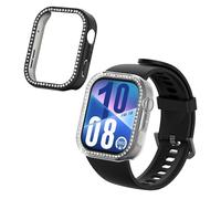 kwmobile 2X Coque Cadre Compatible avec Huawei Watch Fit 4 Coque Cadre Montre - Étui pour Cadre Montre connectée Fitness Tracker - Transparent-Noir