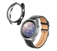 kwmobile 2X Coque Cadre Compatible avec Samsung Galaxy Watch 3 (41mm) Coque Cadre Montre - Étui pour Cadre Montre connectée Fitness Tracker - Transparent-Noir