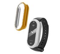 kwmobile 2X Coque Cadre Compatible avec Xiaomi Mi Band 10 / Smart Band 10 Coque Cadre Montre - Étui pour Cadre Montre connectée Fitness Tracker - argenté-Or Rose