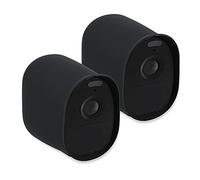 kwmobile 2X Coque Compatible avec Arlo Essential Spotlight - Étui Souple en Silicone pour Caméra de Sécurité - Noir