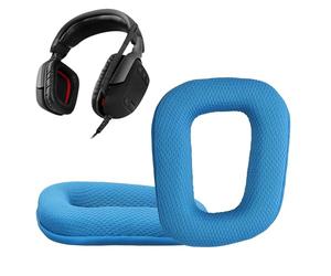 kwmobile 2X Coussinet Compatible avec Logitech G430 / G35 / G930 / F450 Coussinet - Coussinets en Mousse pour Casque Audio - Bleu