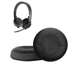 kwmobile 2X Coussinet Compatible avec Logitech Zone 900 / Zone Wireless Plus Coussinet - Coussinets en Mousse pour Casque Audio - Noir