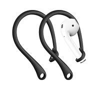 kwmobile 2X Crochet écouteurs sans Fil Compatible avec Apple Airpods 1/2 / 3 / Pro 1 / Pro 2 - Crochets Anti-Chute Sport vélo Jogging Noir