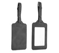 kwmobile 2x Étiquette bagage pour valise - Lot 2x Tag porte-étiquette pour valise et sac de voyage avec carte nom adresse numéro - anthracite