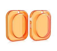 kwmobile 2X Étui Compatible avec Nothing Headphone (1) étui - Protection en TPU Cristal pour Casque Audio - Orange-Transparent