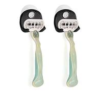 kwmobile 2x Porte Rasoir - Lot de 2 Ventouses Rasoir 5 x 4,5 x 2,5 cm avec Petit Crochet en Plastique - Support Rasoir Salle de Bain Douche