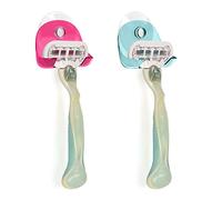 kwmobile 2x Porte Rasoir - Lot de 2 Ventouses Rasoir 5 x 4,5 x 2,5 cm avec Petit Crochet en Plastique - Support Rasoir Salle de Bain Douche