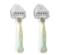 kwmobile 2x Porte Rasoir - Lot de 2 Ventouses Rasoir 5 x 4,5 x 2,5 cm avec Petit Crochet en Plastique - Support Rasoir Salle de Bain Douche