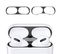 kwmobile 2X Protection Compatible avec Apple AirPods Pro - Autocollant Anti-Poussière pour Intérieur Boîtier - Noir