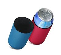 kwmobile 2x Rafraîchisseur de canette compatible avec 500ml Can - Lot de refroidisseurs canettes soda bières - rouge-bleu