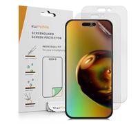 kwmobile 3X Film Protection Compatible avec Apple iPhone 15-3X Film de Protection d'Écran Mat pour Téléphone en Plastique