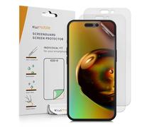 kwmobile 3X Film Protection Compatible avec Apple iPhone 15 Plus - 3X Film de Protection d'Écran Mat pour Téléphone en Plastique