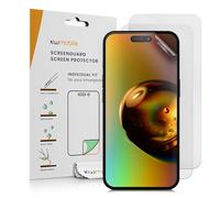kwmobile 3X Film Protection Compatible avec Apple iPhone 16-3X Film de Protection d'Écran Mat pour Téléphone en Plastique