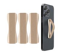 kwmobile 3X Support Doigt Smartphone - Accessoire Doigt pour téléphone Portable - Sangle poignée Dos Smartphone - doré