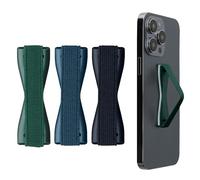 kwmobile 3X Support Doigt Smartphone - Accessoire Doigt pour téléphone Portable - Sangle poignée Dos Smartphone - Metallic Zodiac Blue-pétrole métallique-Bleu métal