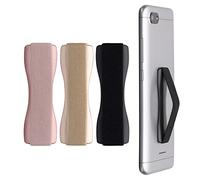 kwmobile 3X Support Doigt Smartphone - Accessoire Doigt pour téléphone Portable - Sangle poignée Dos Smartphone - Noir-Or Rose-doré