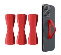 kwmobile 3X Support Doigt Smartphone - Accessoire Doigt pour téléphone Portable - Sangle poignée Dos Smartphone - Rouge foncé métallique-Rouge foncé métallique-Rouge foncé métallique