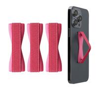 kwmobile 3X Support Doigt Smartphone - Accessoire Doigt pour téléphone Portable - Sangle poignée Dos Smartphone - Rose métallique-Rose métallique-Rose métallique