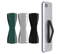 kwmobile 3X Support Doigt Smartphone - Accessoire Doigt pour téléphone Portable - Sangle poignée Dos Smartphone - Noir-argenté-pétrole métallique