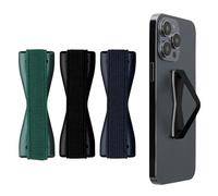 kwmobile 3X Support Doigt Smartphone - Accessoire Doigt pour téléphone Portable - Sangle poignée Dos Smartphone - Metallic Zodiac Blue-pétrole métallique-Noir