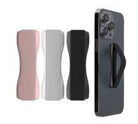 kwmobile 3X Support Doigt Smartphone - Accessoire Doigt pour téléphone Portable - Sangle poignée Dos Smartphone - Noir-argenté-Or Rose