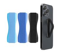 kwmobile 3X Support Doigt Smartphone - Accessoire Doigt pour téléphone Portable - Sangle poignée Dos Smartphone - Noir-Bleu-Bleu Clair