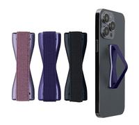 kwmobile 3X Support Doigt Smartphone - Accessoire Doigt pour téléphone Portable - Sangle poignée Dos Smartphone - Bleu Violet métallique-Bordeaux métallique-Metallic Zodiac Blue
