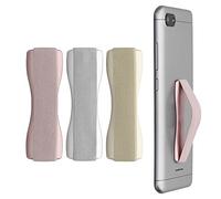 kwmobile 3X Support Doigt Smartphone - Accessoire Doigt pour téléphone Portable - Sangle poignée Dos Smartphone - doré-argenté-Or Rose