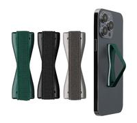 kwmobile 3X Support Doigt Smartphone - Accessoire Doigt pour téléphone Portable - Sangle poignée Dos Smartphone - Gris-pétrole métallique-Noir