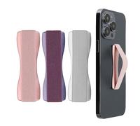 kwmobile 3X Support Doigt Smartphone - Accessoire Doigt pour téléphone Portable - Sangle poignée Dos Smartphone - Bordeaux foncé-Or Rose-argenté