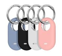 kwmobile 4X Étui SmartTag Compatible avec Samsung Galaxy SmartTag 2 Porte-clés - Set d’Accessoires pour Traceur Bluetooth avec Support pour Sac à Dos - Multicolore