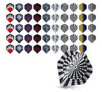 kwmobile 50x Ailette pour fléchette - Lot d'ailettes pour fléchettes Taille Standard - Ailettes de Remplacement pour Jeu de fléchettes - Multicolore