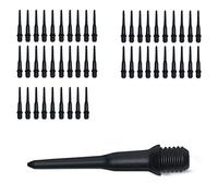 kwmobile 50x Pointe de fléchette - Lot de 50x Pointe de fléchette 2BA en Plastique - Pointes de Remplacement - Noir