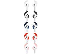 kwmobile 5X Crochet écouteurs sans Fil Compatible avec Apple Airpods 4 - Crochets Anti-Chute Sport vélo Jogging Multicolore